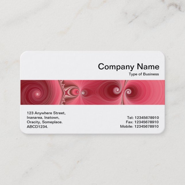 Mitten Band - Fractal 03 Visitkort (Framsida)