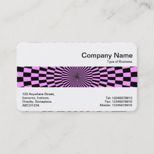 Mitten Band - Op Art Light Violet and Black Visitkort