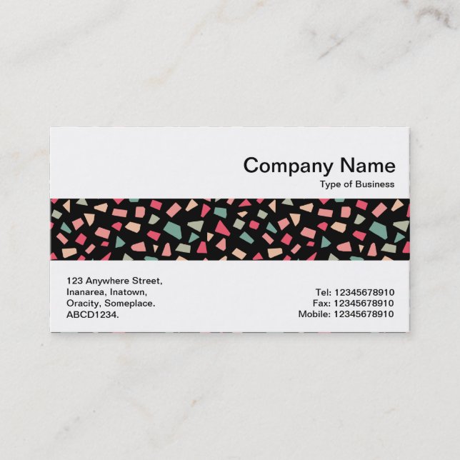 Mitten Band - Shards - Färg 01 on Black Visitkort (Framsida)