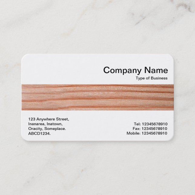 Mitten Band - Wood 01 Visitkort (Framsida)