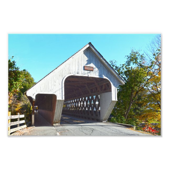 Mitten Bridge, Woodstock, Vermont Fototryck (Framsidan)