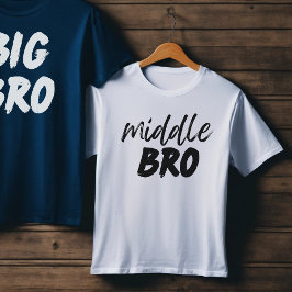 MITTEN BRO baby brodermeddelande, syskon-gåva T Shirt