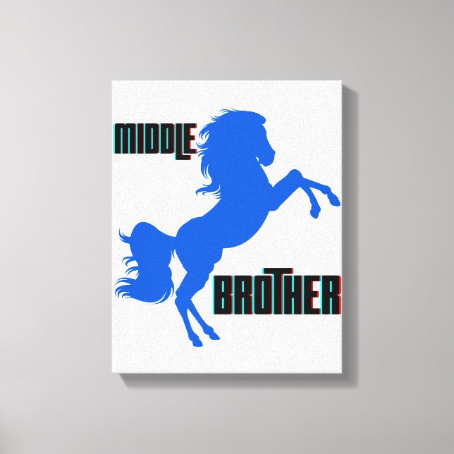 Mitten Brother Horse Rearing Canvastryck (Framsida)