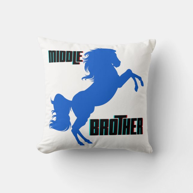 Mitten Brother Horse Rearing Kudde (Framsida)