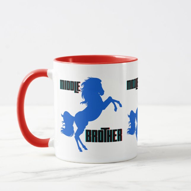Mitten Brother Horse Rearing Mugg (Vänster)