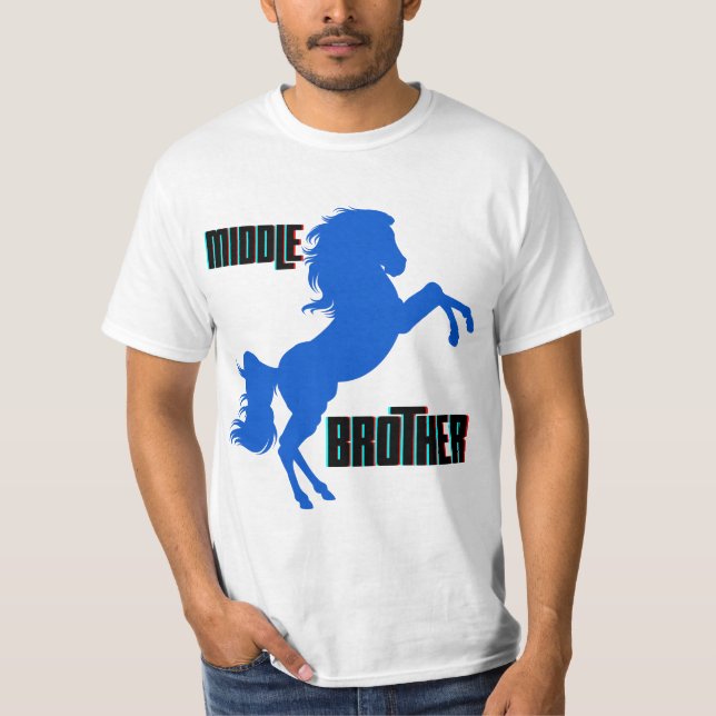 Mitten Brother Horse Rearing T Shirt (Framsida)