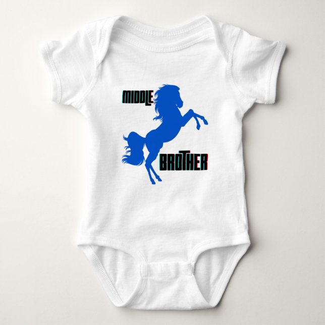 Mitten Brother Horse Rearing T Shirt (Framsida)