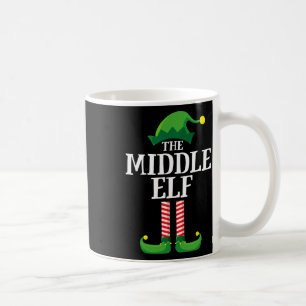Mitten Elf Shirt Matching Family Roligt Syskon Gro Kaffemugg
