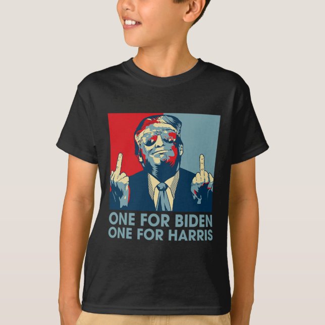 Mitten Finger Biden Harris Republican American Fla T Shirt (Framsida)