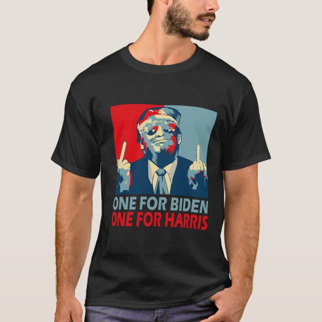 Mitten Finger Biden Harris Republican American Fla T Shirt (Framsida)