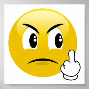 Mitten Finger Emoji Poster