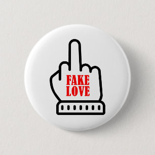 Mitten Finger Fake Kärlek Knapp