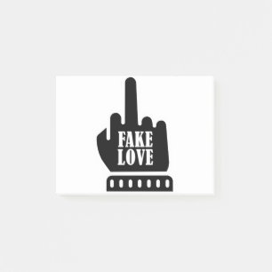 Mitten Finger Fake Kärlek Post-it Block