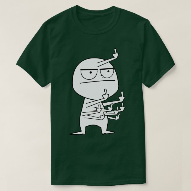 Mitten Finger Maniac Tapestry T Shirt (Design framsida)