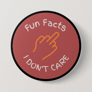 Mitten Finger Roligt Facts Jag bryr mig inte om Lu Knapp