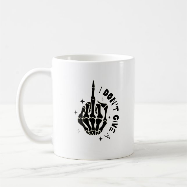 Mitten Finger Skeleton Kaffemugg (Vänster)