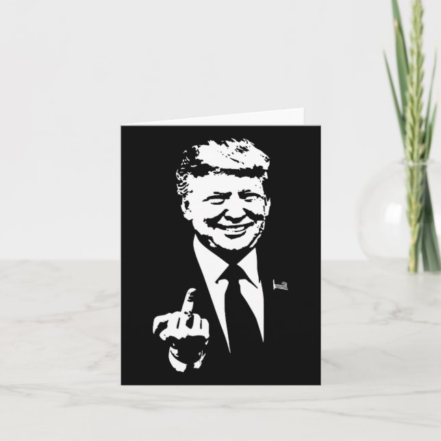Mitten Finger Trump 2024 Val Amerika Kort (Framsida)