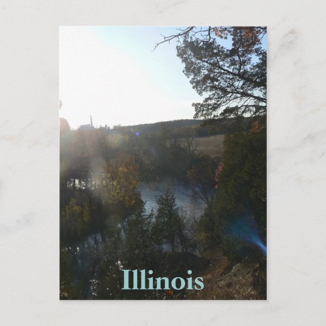 mitten Fork Vermiljon, Illinois-postkort Vykort (Framsida)