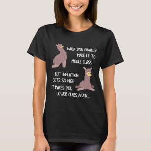 Mitten klass Sloth Working Class Llama Meme Infla T Shirt