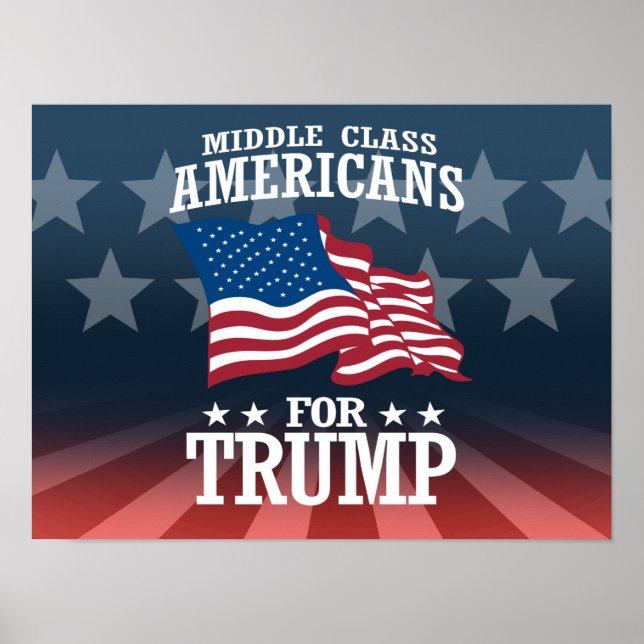 MITTEN-KLASSAMERIKANER FÖR TRUMP POSTER (Framsidan)
