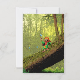 Mitten Nizz Blue Buttefly Card Tack Kort