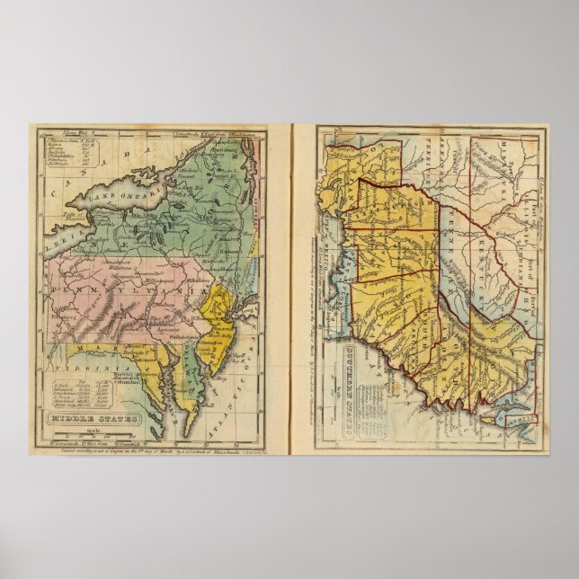 Mitten och södra Stater Poster (Framsidan)