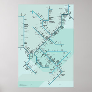 Mitten Ohio River 30 x 20 tum Poster