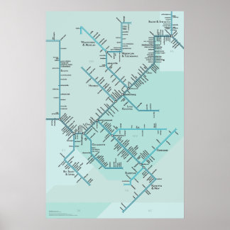 Mitten Ohio River 30 x 20 tum Poster