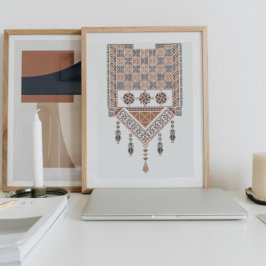 Mitten Östra Arabiska Modern Neutralt Earthy Tatre Poster