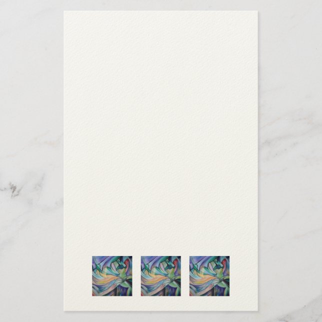 Mitten Östra Belly Dancer with Pastel Veils Brevpapper (Framsida)