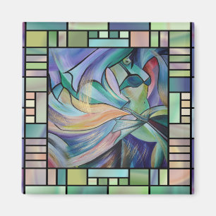 Mitten Östra Belly Dancer with Pastel Veils Magnet