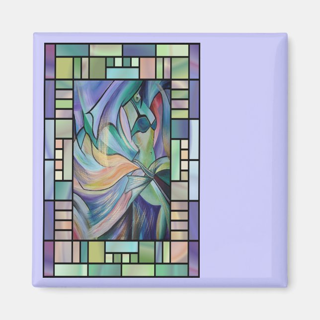 Mitten Östra Belly Dancer with Pastel Veils Magnet (Framsidan)