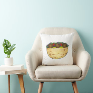 Mitten Östra Food Foodie Falafel Pita Sandwich Kudde
