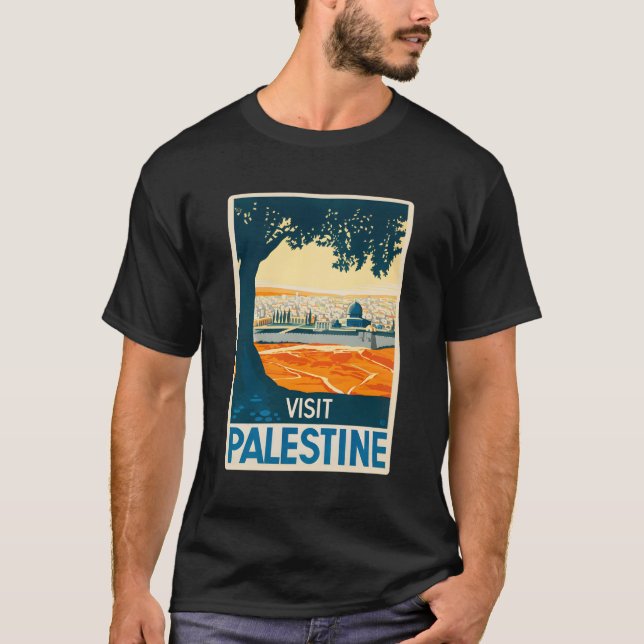 Mitten ÖstraBesök Palestina T Shirt (Framsida)