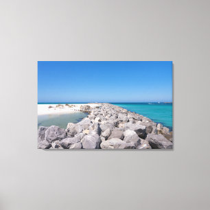 Mitten på Snäcka Island Jetty Canvas