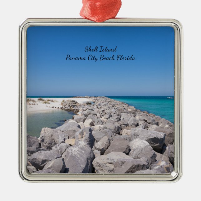 Mitten på Snäcka Island Jetty Ornament Souvenir (Framsidan)