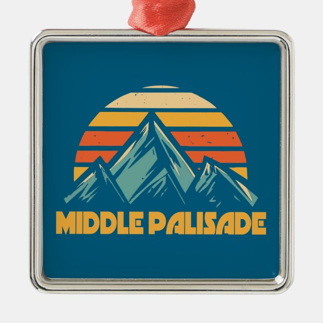 Mitten Palisade California Retro Turcos Julgransprydnad Metall (Framsidan)