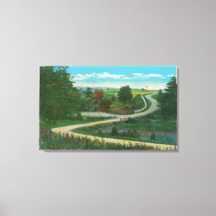 Mitten Ravine View of Saratoga Battlefield Canvastryck