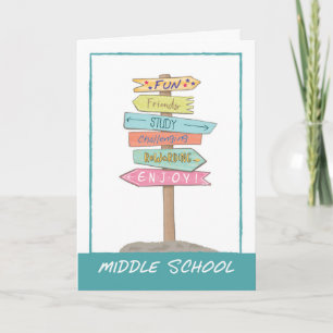 Mitten School Back to school Lycka till Signs Kort