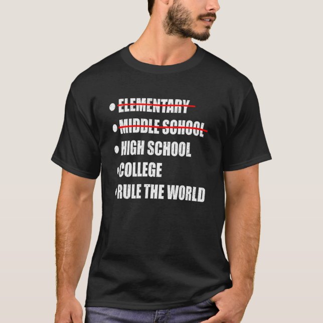 Mitten School Eighth Klass Studenten T Shirt (Framsida)