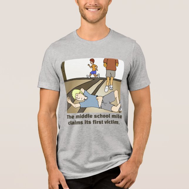 Mitten School Mile Grått T Shirt (Framsida)