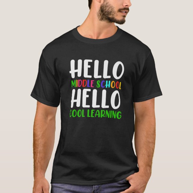 Mitten School Student Junior Highschool T Shirt (Framsida)
