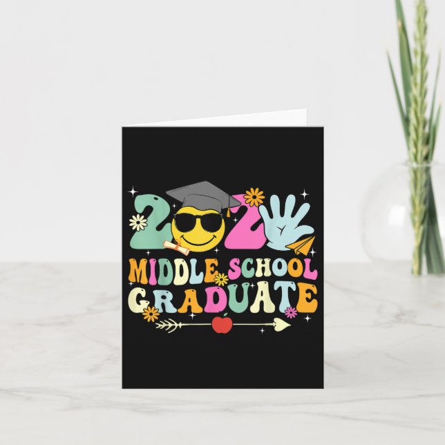 Mitten School Studenten Cl på 2025 Smile Ansikte B Kort (Framsida)