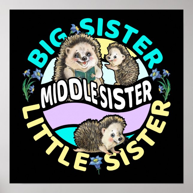 Mitten Sister är en stor och liten syster Poster (Framsidan)