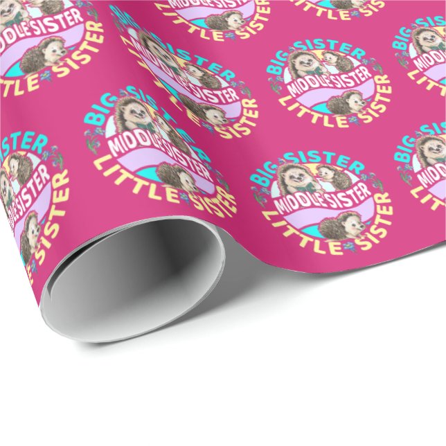 Mitten Sister är en stor och liten syster Presentpapper (Rullad Hörn)
