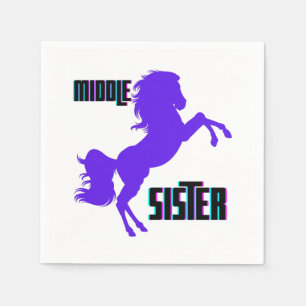 Mitten Sister Lila Pony Rearing Pappersservett