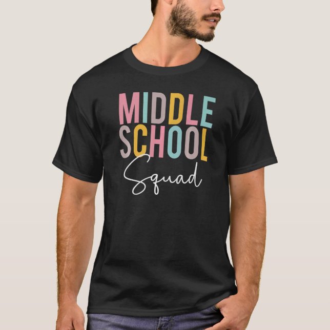 Mitten skolans torra färgfull avkänningsdag bak t shirt (Framsida)
