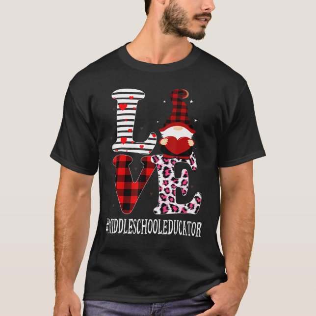 Mitten Skolelever Kärlek Leopard-uppskattning V T Shirt (Framsida)