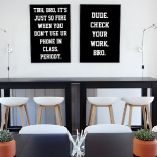 Mitten skolklasskassrummets Decor Slang Poster
