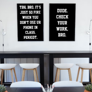 Mitten skolklasskassrummets Decor Slang Poster